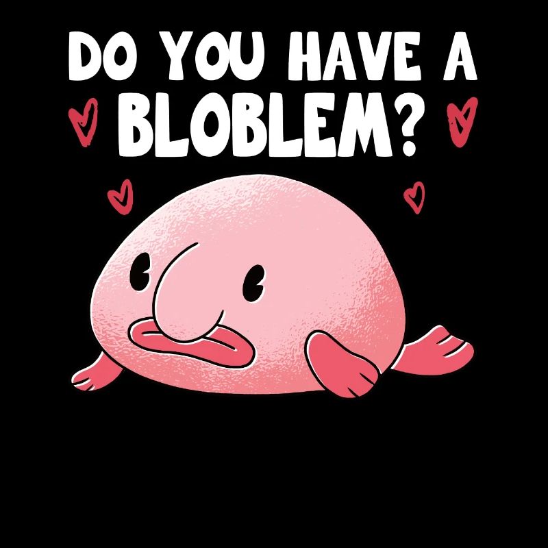 Costume de Blobfish - Visage de poisson Blob laid -