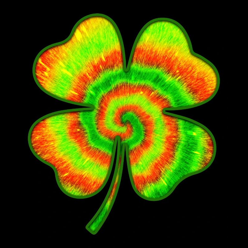 Irisches Kleeblatt Batikfarbe Glücklicher St. Patrick-Tag