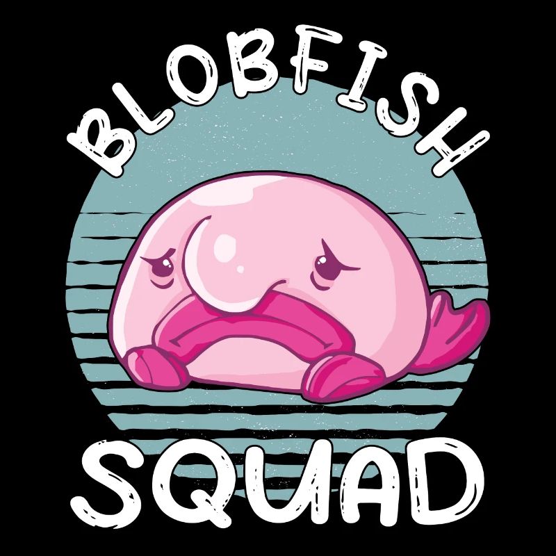 Costume de Blobfish - Visage de poisson Blob laid -