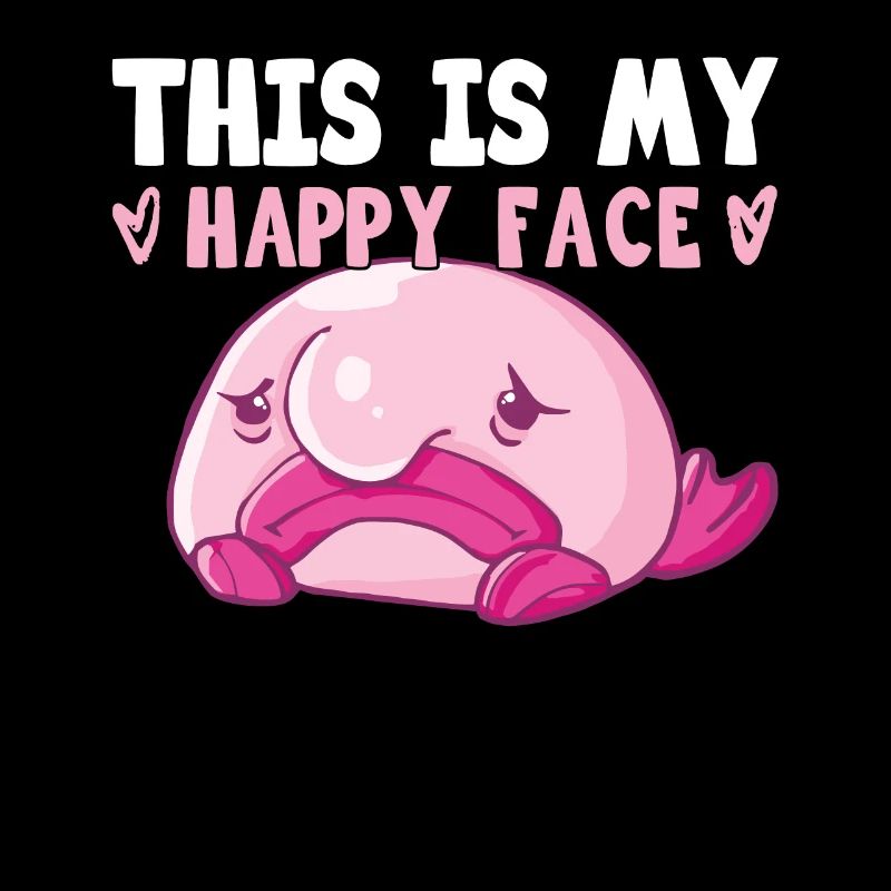 Costume de Blobfish - Visage de poisson Blob laid -
