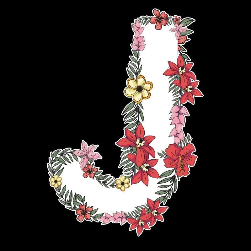 Blumenbuchstabe J