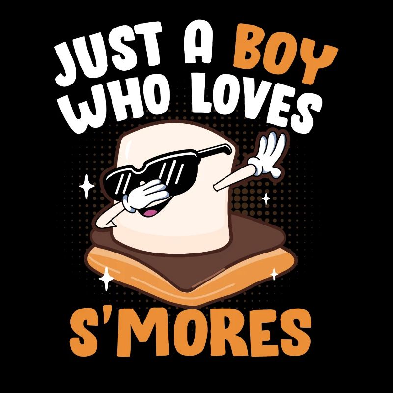 Men Dabbing Marshmallow Camper Just A Boy Who Love