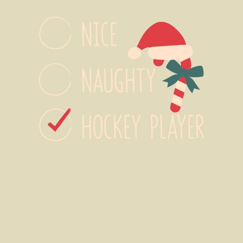Netter frecher Eishockeyspieler Weihnachten