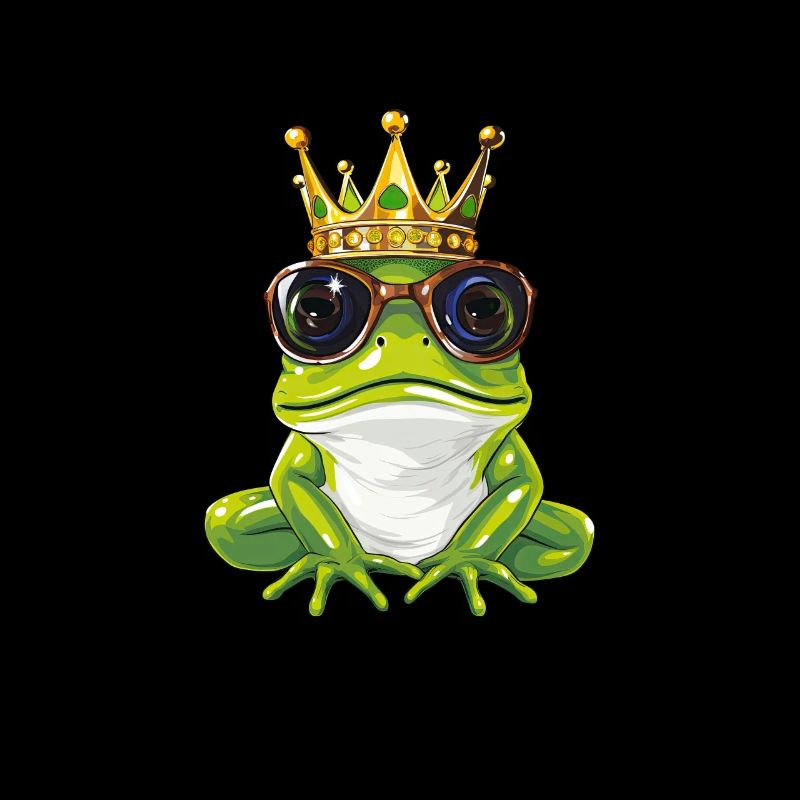 Comic Frosch mit Krone