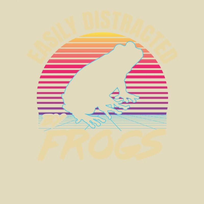 Retro 80s Style Toad Vintage Easily Distracted By