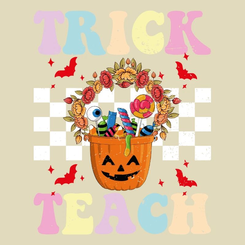 Trick oder lehren Sie lustige Halloween-Lehrer