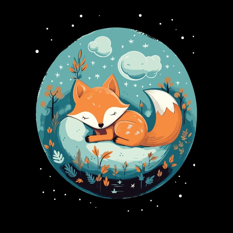 Sleeping Fox Sleepyhead Napping Sleep Fox Lover
