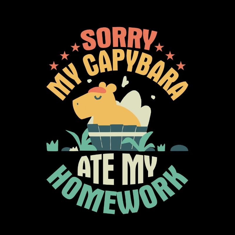 Désolé, mon capybara a mangé mes devoirs Capibara propriétaire