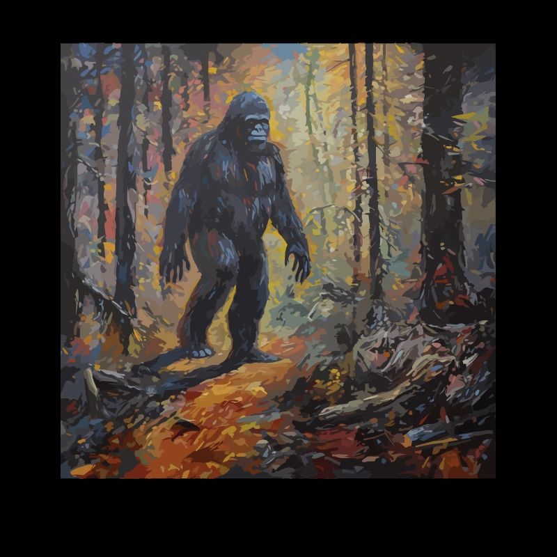 Gemälde Kunst Sasquatch Funny Graphic Acts