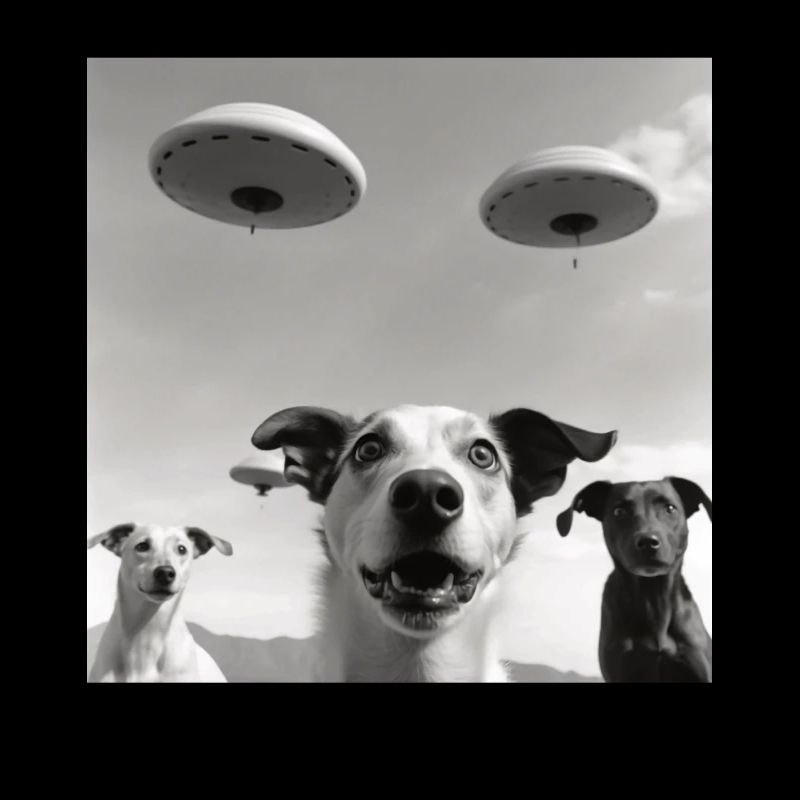 Selfie UFO Dog Funny Alien Ufo Dog Lover