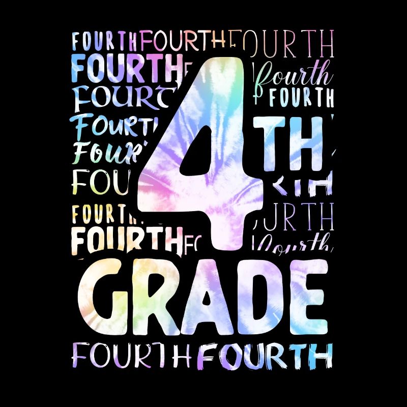 Tie Dye 4th Grade Typography Team Fourth Grade