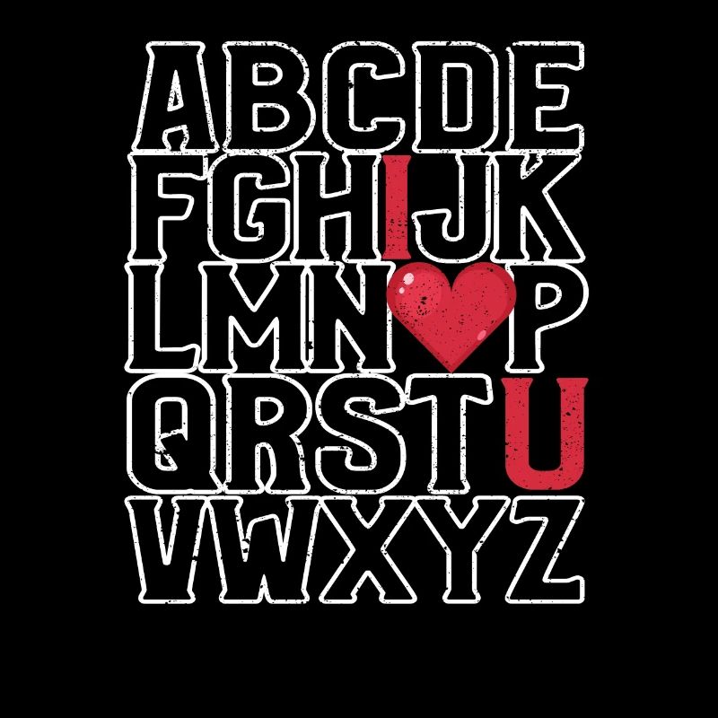 ABC Kreide Alphabet Ich liebe dich Lehrer Student