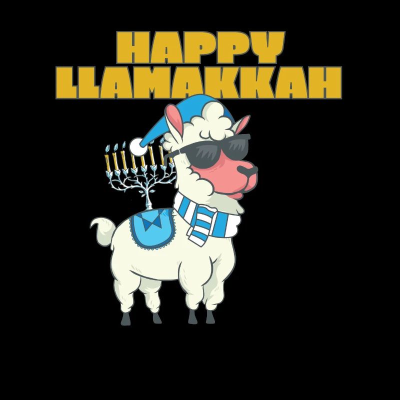 Joyeux lama de Noël juif de Noël de Llamakkah Hanoukka.