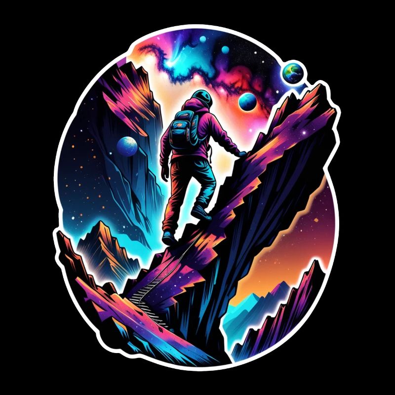 Climbing - Moon - Space