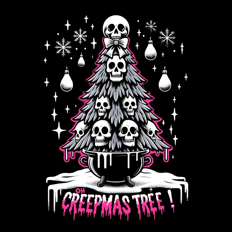 Oh Creepmas Tree Creepy Festive Goth Emo Horror