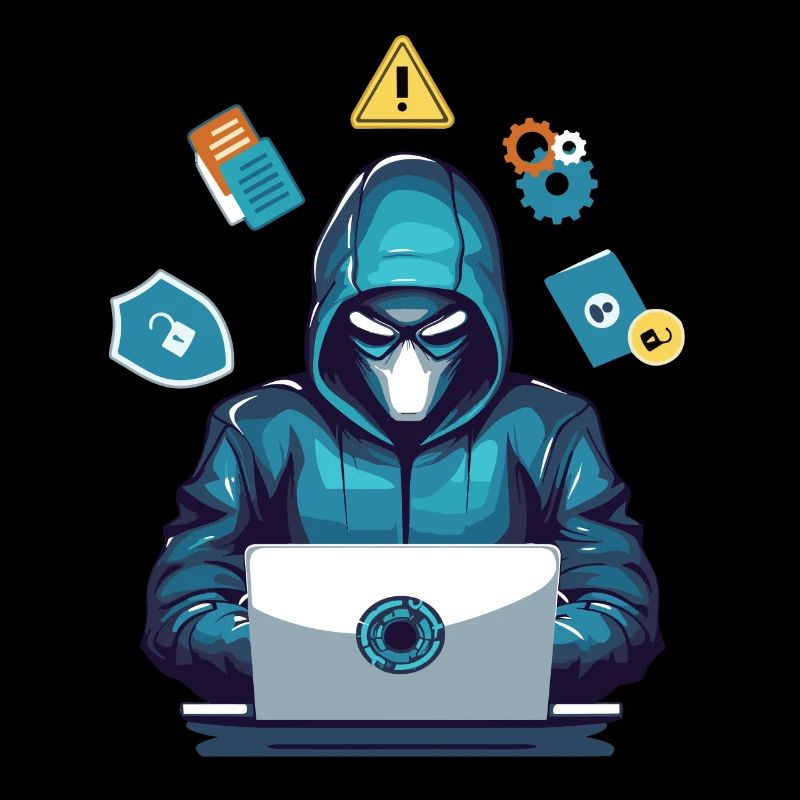 Drôle Hacker Style Hacking Amant Ordinateur
