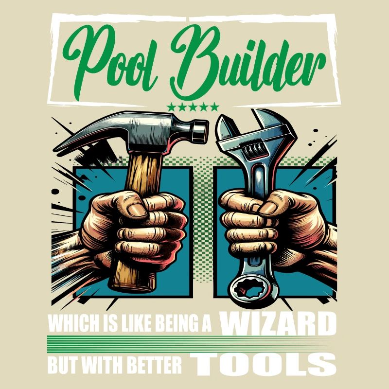 Profession de constructeur de piscine disant ouvrier