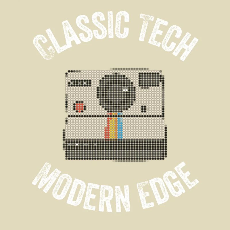Retro Tech Genius -Classic Computer and Camera Art