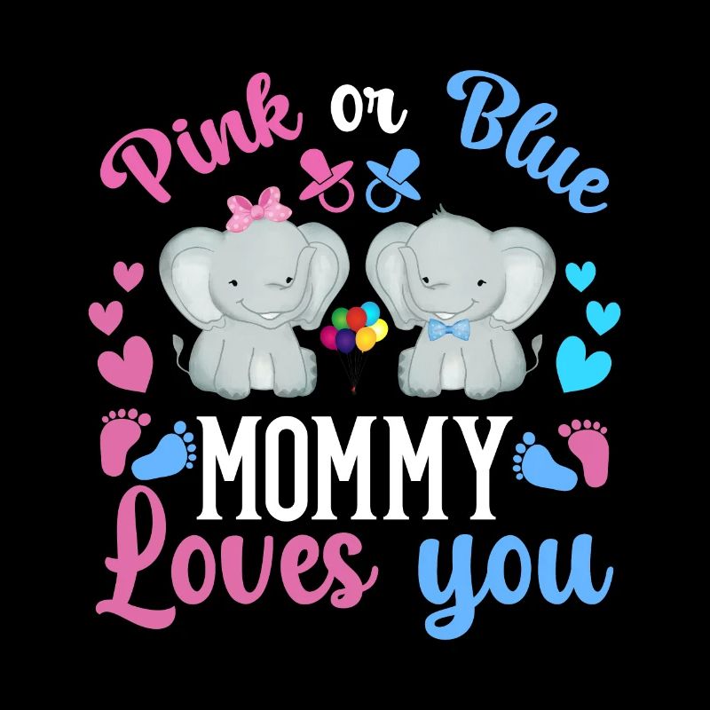 Pink Oder Blue Mama Liebt Dich Geschlecht