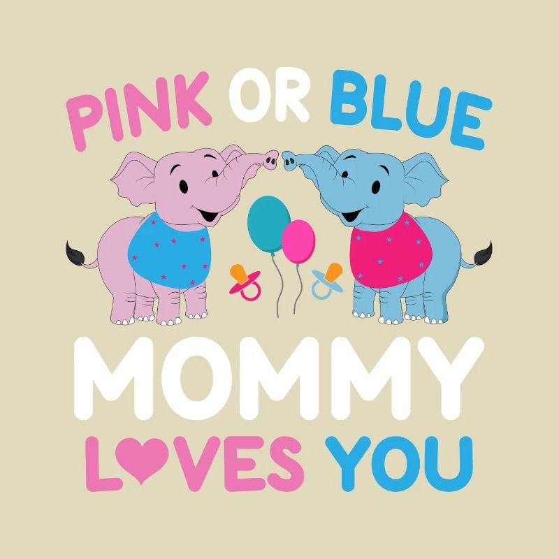 Pink Oder Blue Mama Liebt Dich Geschlecht
