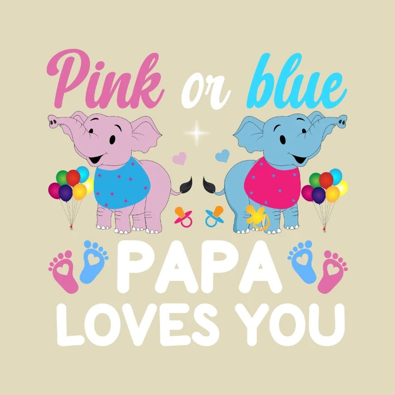 Pink Oder Blue Daddy Liebt Dich Geschlecht