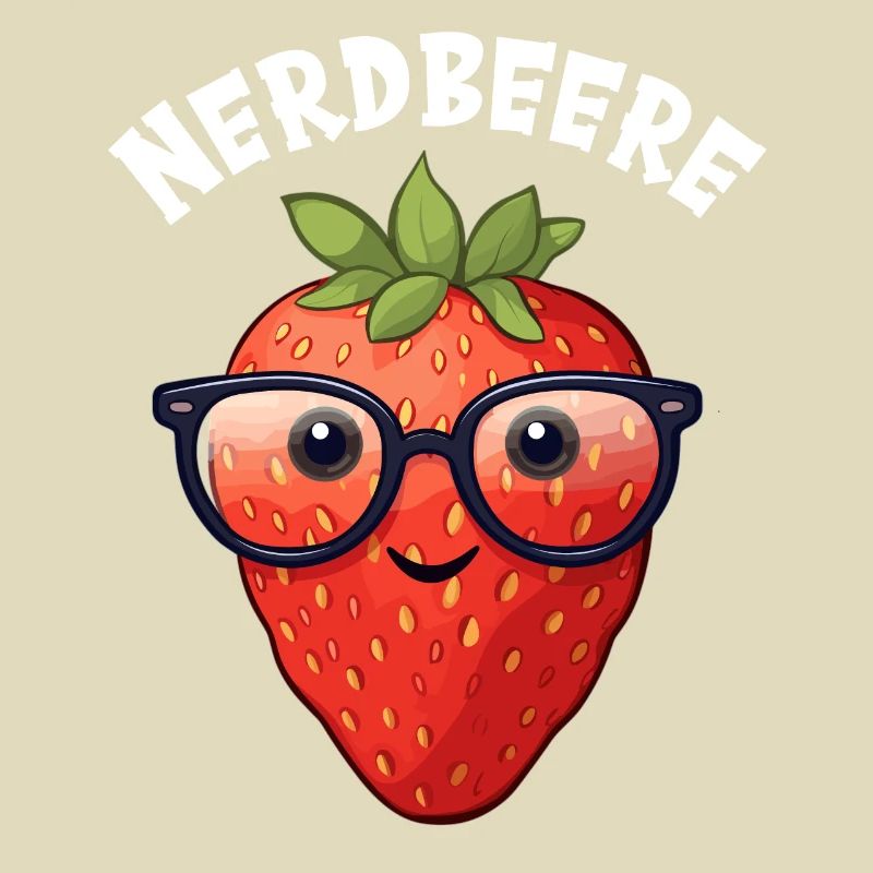 Nerdbeere Junge Mädchen Nerdy Nerd Erdbeere