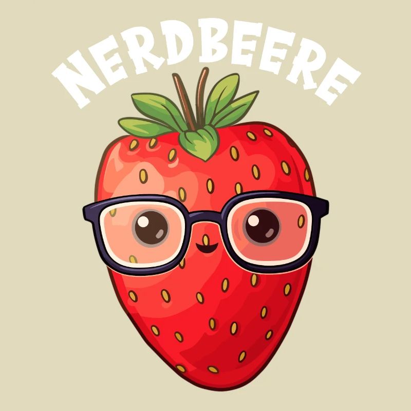 Nerdbeere Junge Mädchen Nerdy Nerd Erdbeere
