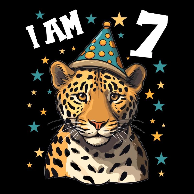 Ich bin 7 Jahre alt Leoparde Leopard 7. Geburtstag