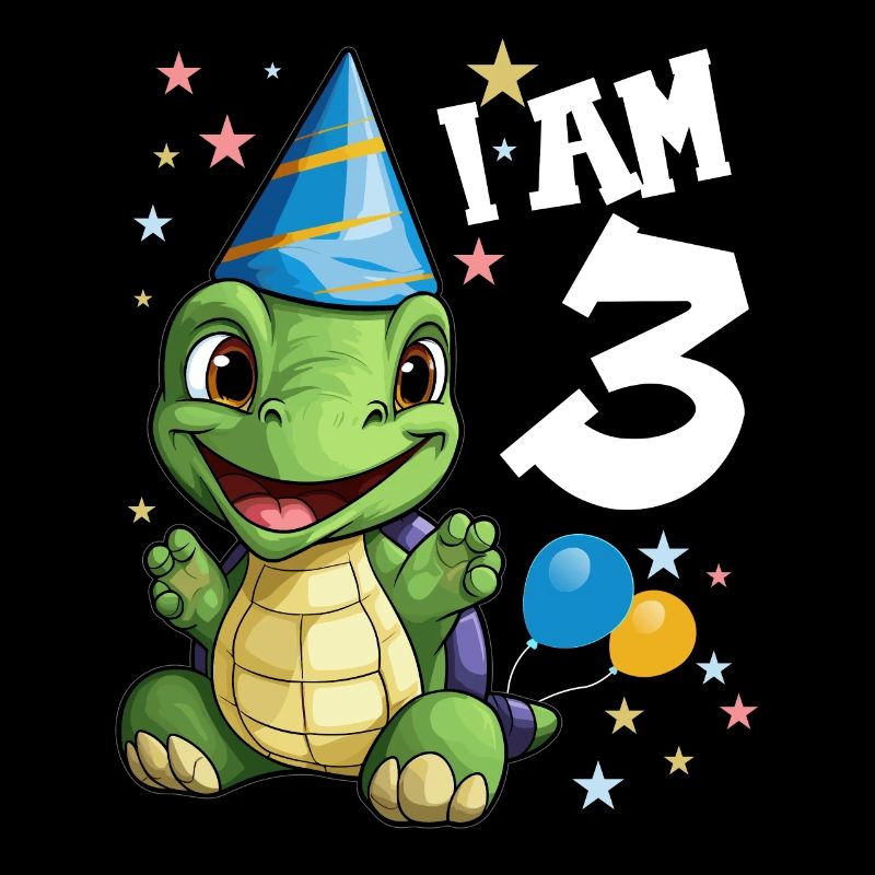 Ich bin 3 Schildkröten Schildkröte 3. Geburtstag