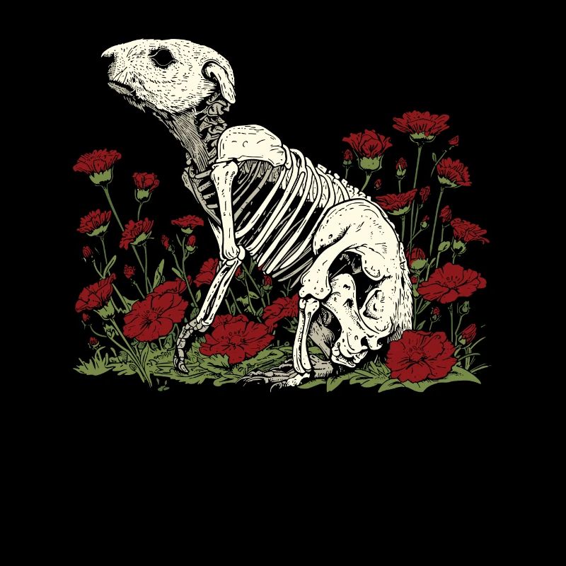 Castor Fleur Squelette Fleur Animal