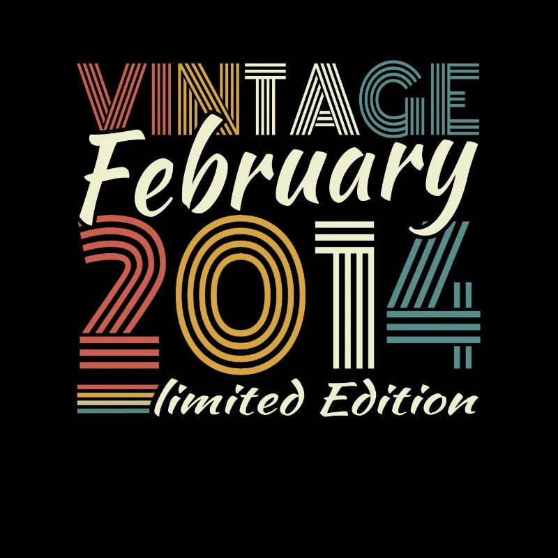 Februar 2014 Vintage Retro Geburtstagsgeschenk