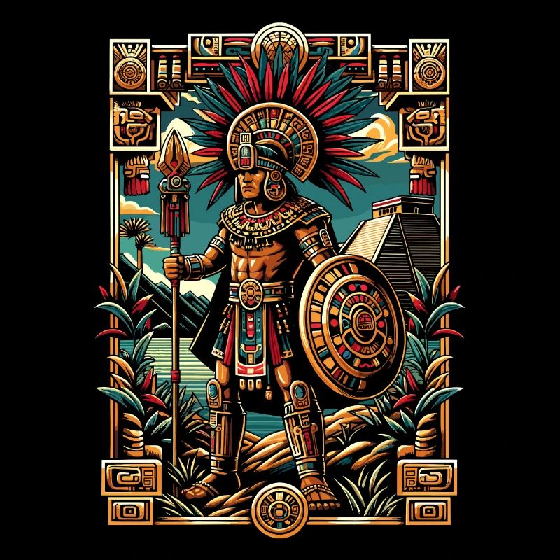 Aztec Warrior Native Mexican Aztec Civilization