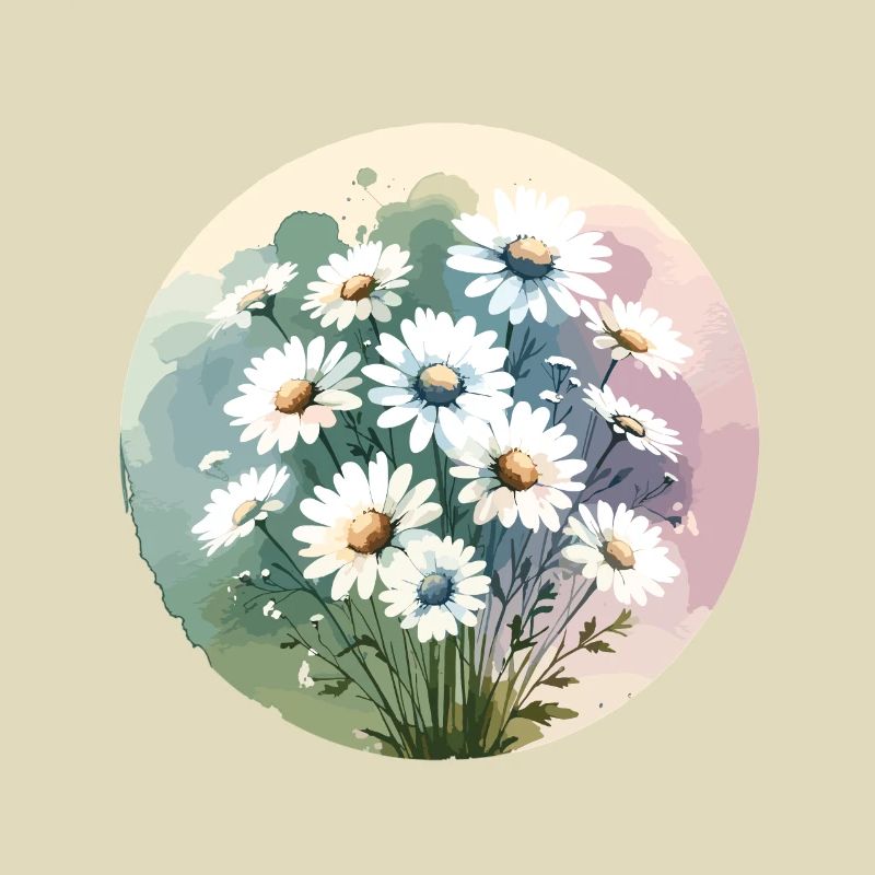 Gänseblümchen gezeichnet