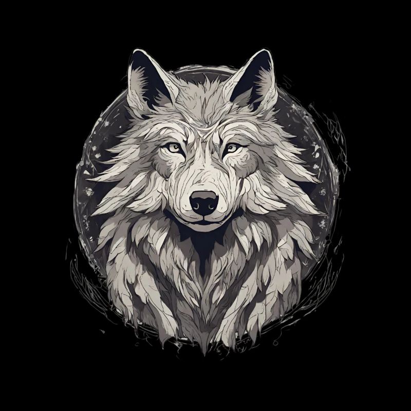 Mystischer Wolfskopf
