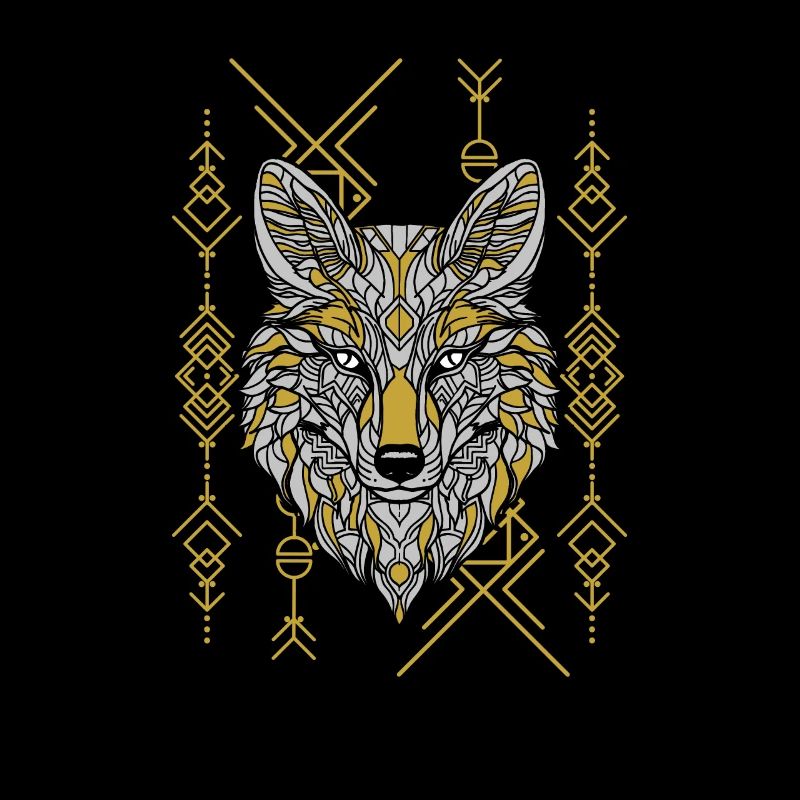 Wolf Abstract Geometric Polygon Wolf