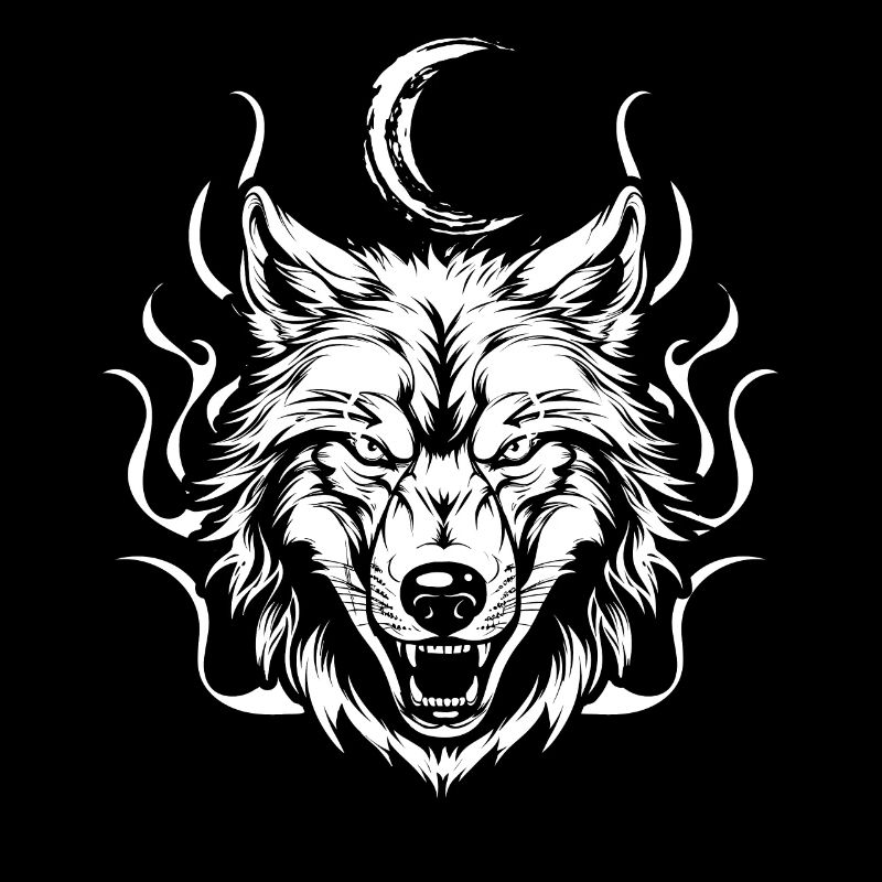 Wolf Moon Phase Lunar Wolf