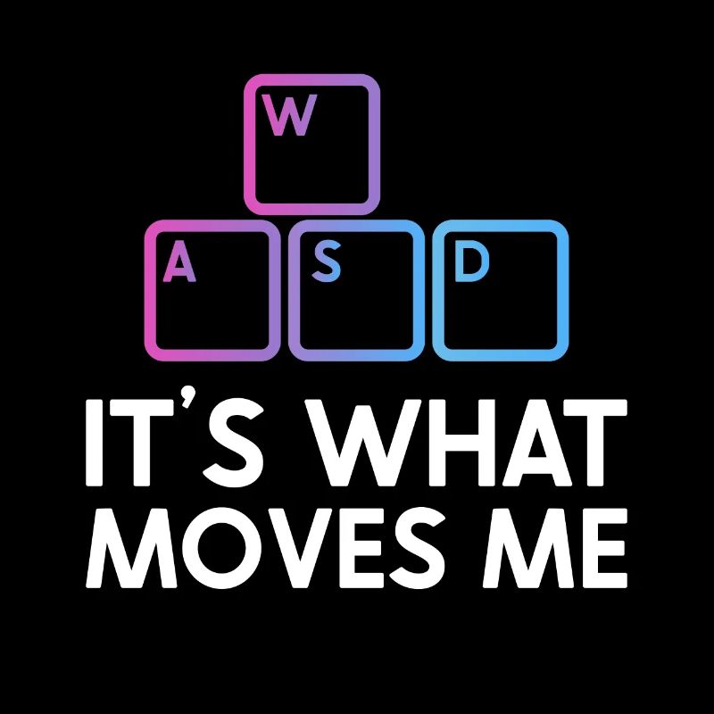 PC Video Gamer Computer Nerd Gaming WASD