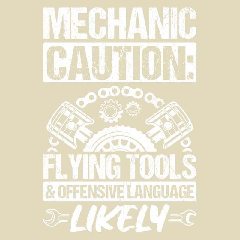 Mechanic Caution Flying Tools Design Aut