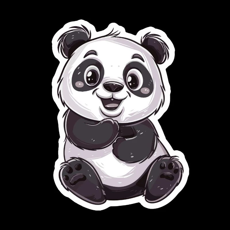 Exubérant Panda Buddy Sticker