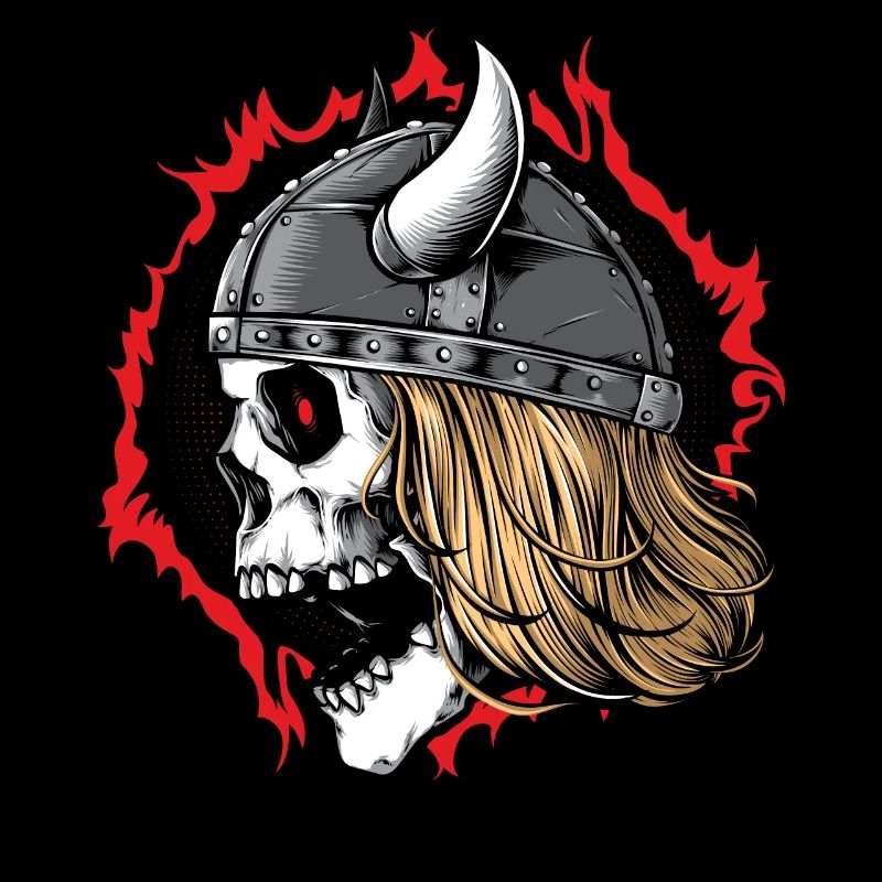 Wikinger Totenkopf-Krieger mit Helm