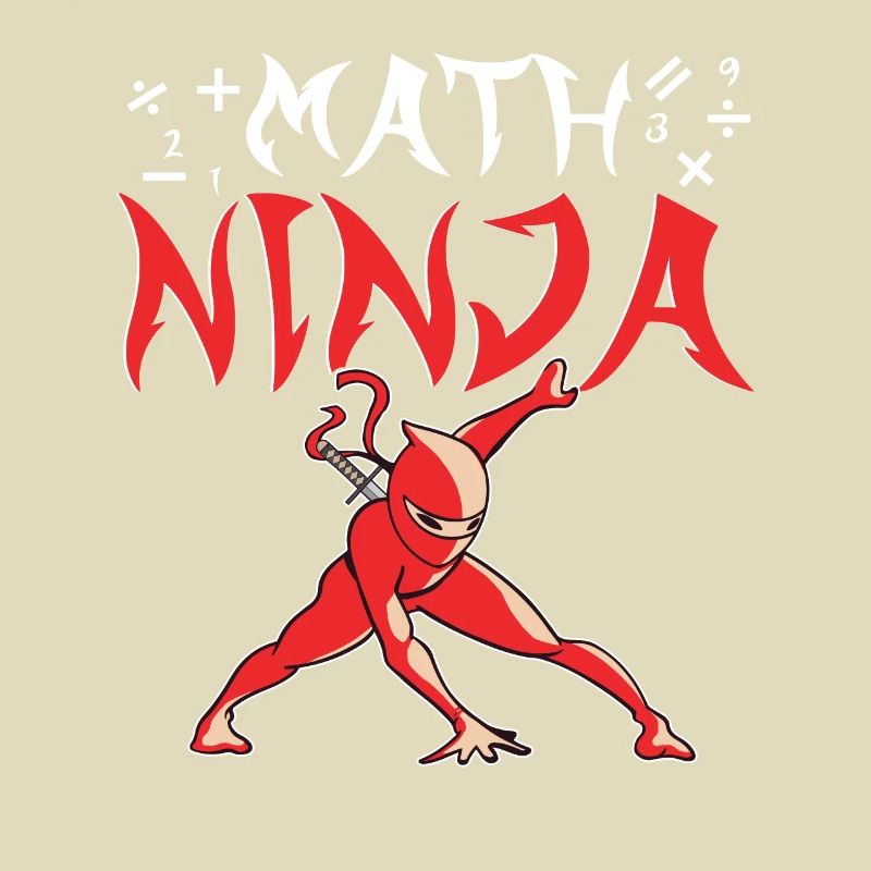 Funny Math Ninja Mathematics Geek Numbers