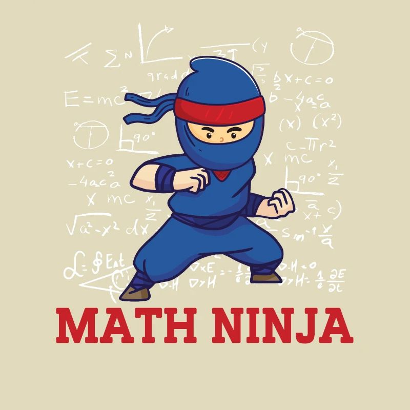 Funny Math Ninja Mathematics Geek Numbers