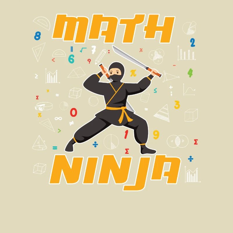 Funny Math Ninja Mathematics Geek Numbers