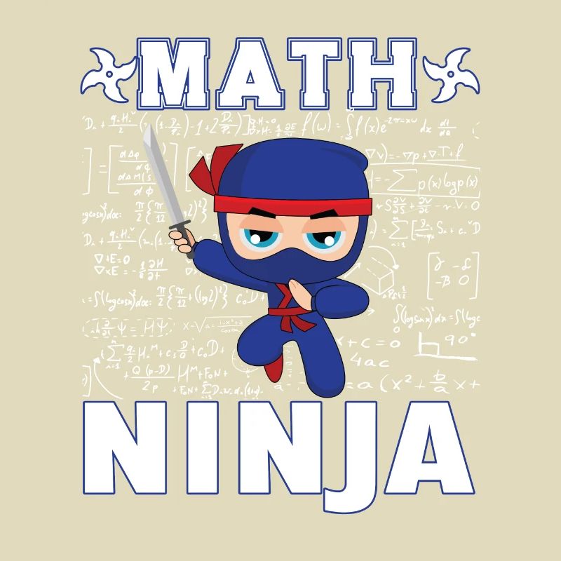 Funny Math Ninja Mathematics Geek Numbers