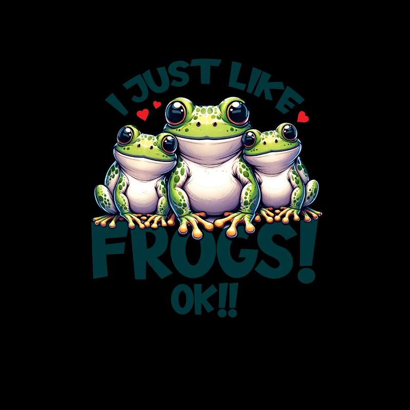 Three Cartoon Frogs