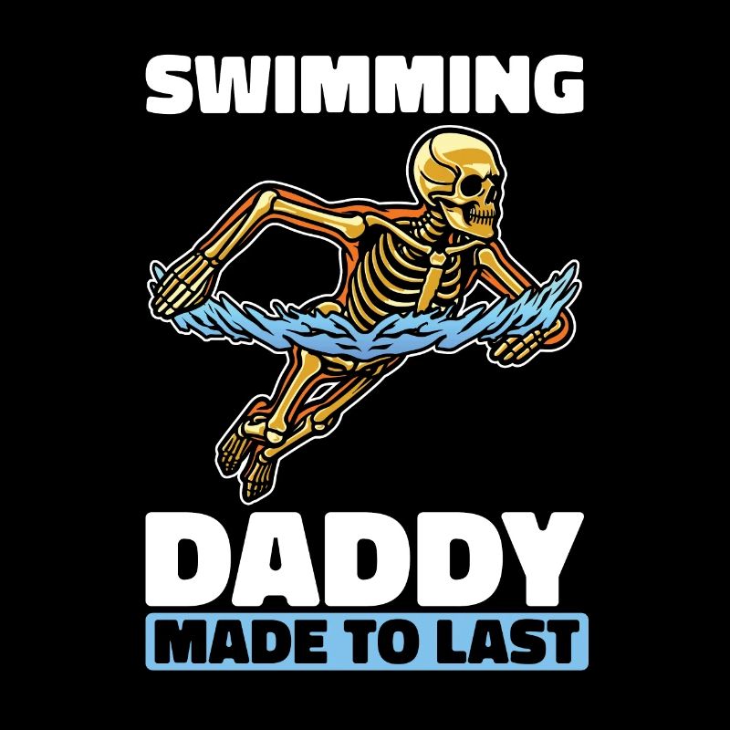 Swimming Float Skeleton Fathers Day Dad