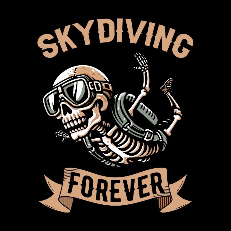 Parachutist Skydiving Skeleton