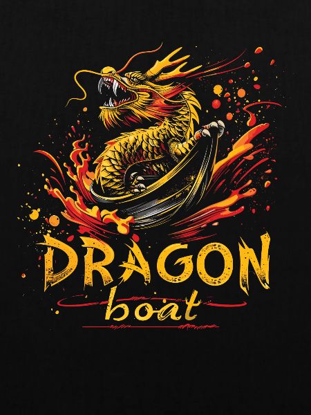 Lustiges Drachenboot-paddel