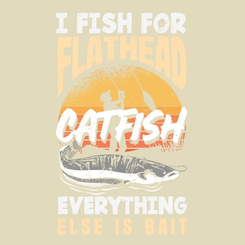 Funny catfish lover flathead fish