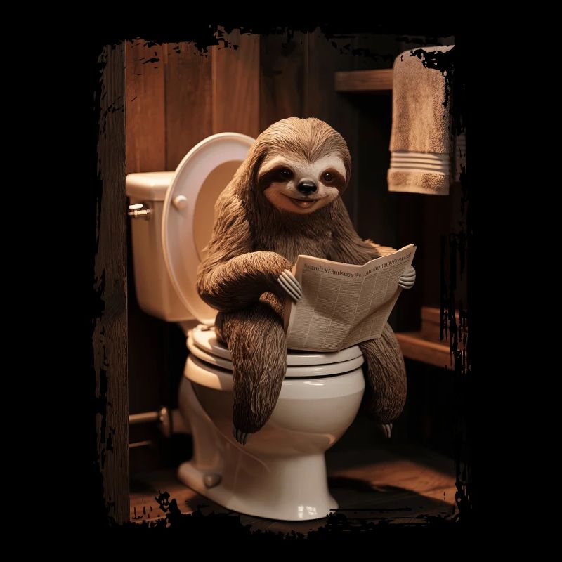 Faultier-Toilette Geschenk